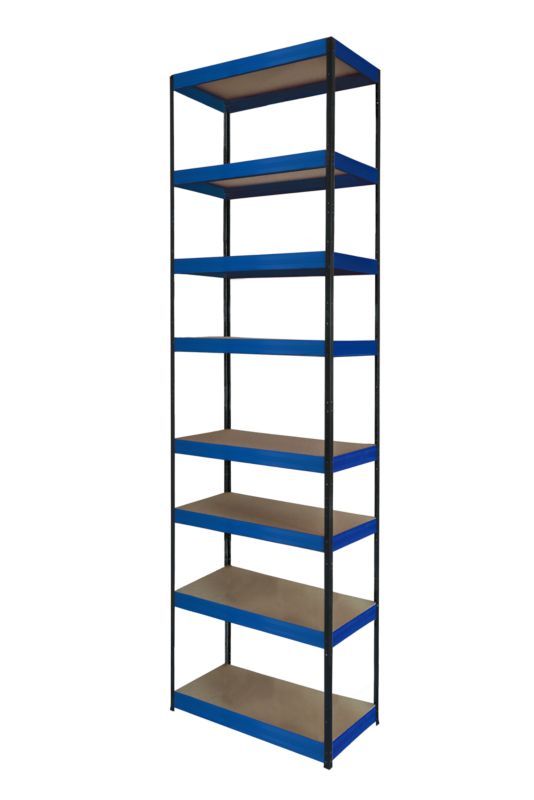 Regał metalowy MODO24 magazynowy grafitowo-niebieski helios 270x35x35cm 8 półek po 175 kg 1 szt.