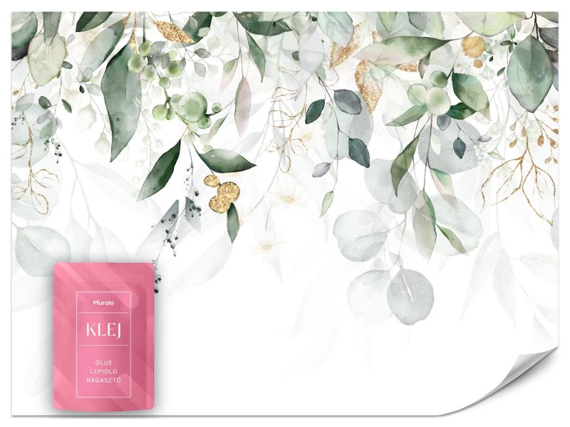 Fototapeta Muralo Akwarelowe Liście 450x315 cm 1szt.