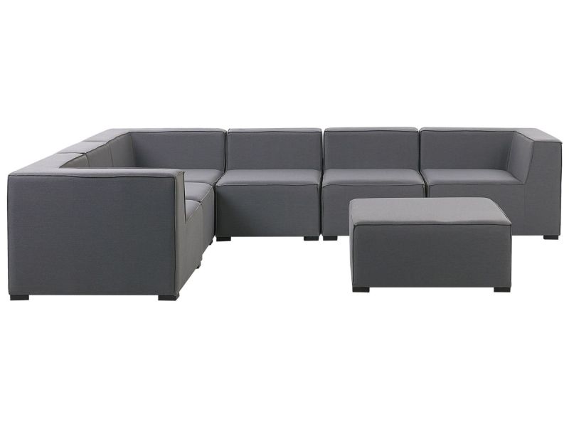 Sofa narożna z otomaną Arezzo Szary 1 kpl