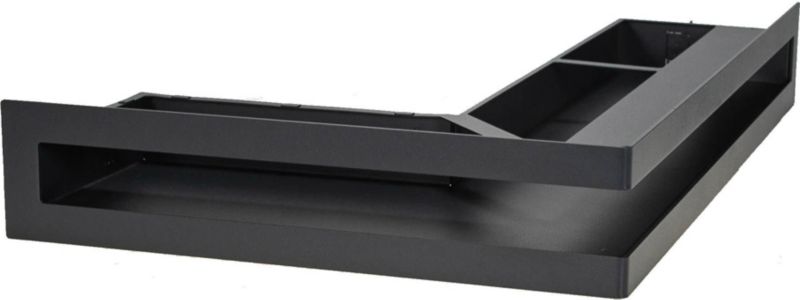 Kratka kominkowa narożna lewa V-open 500 x 300 x 70 mm grafitowa