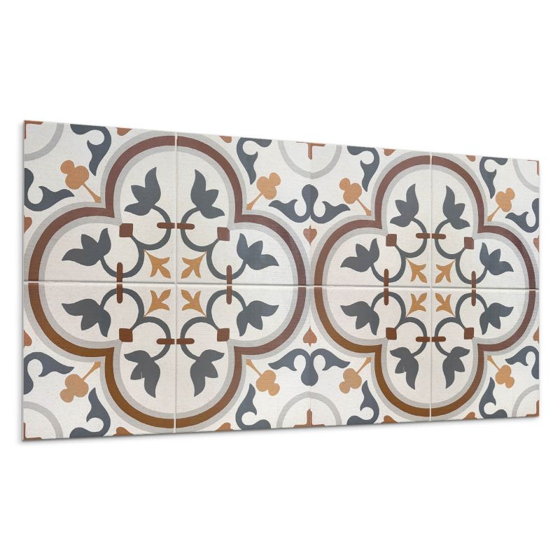 Panel samoprzylepny Wallfluent 100x50 cm Kratkowy wzór z kwiatami 1 szt.