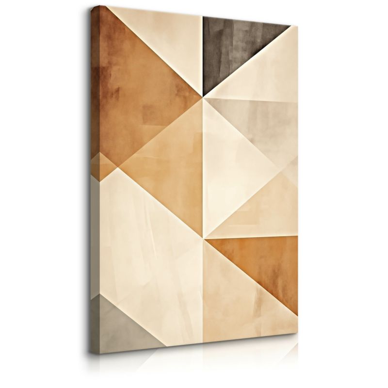 Obraz Muralo Do Sypialni Abstrakcja Trójkąty Wzór Geometryczny Styl Boho 20x30 cm 1 szt.
