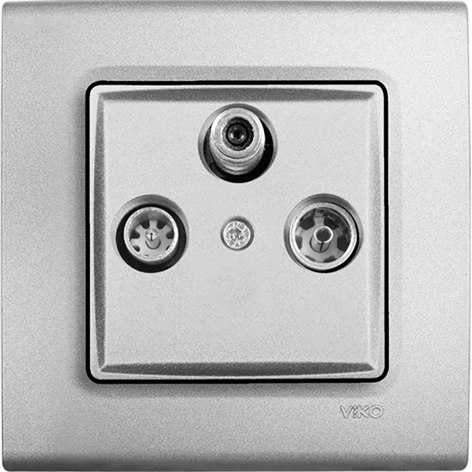 Gniazdo Linnera RTV SAT końcowe srebrne