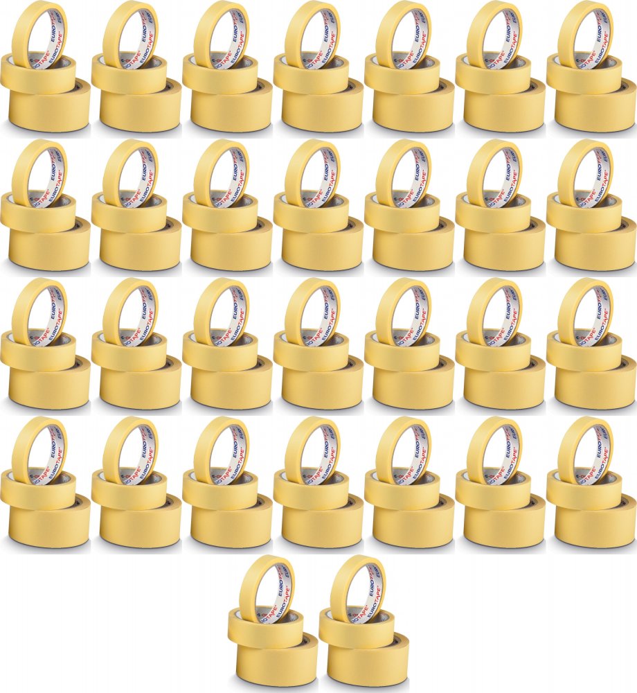 36x Taśma maskująca Dalpo, Euro Tape, 38mm x 33m, żółty