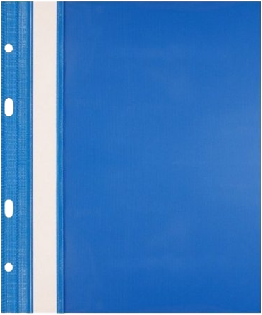 Skoroszyt plastikowy oczkowy Biurfol, twardy, A5, niebieski