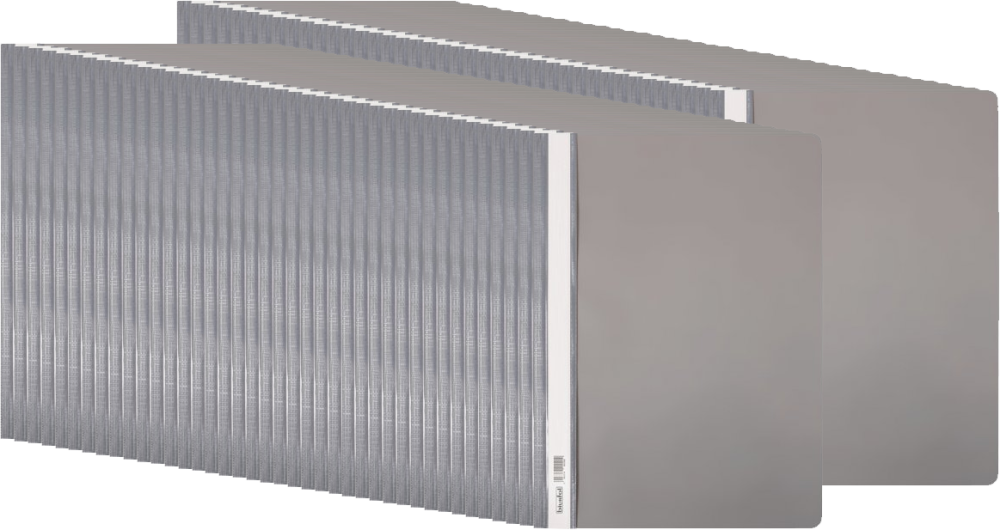 80x Skoroszyt plastikowy bez oczek Biurfol, twardy, A4, do 200 kartek, szary