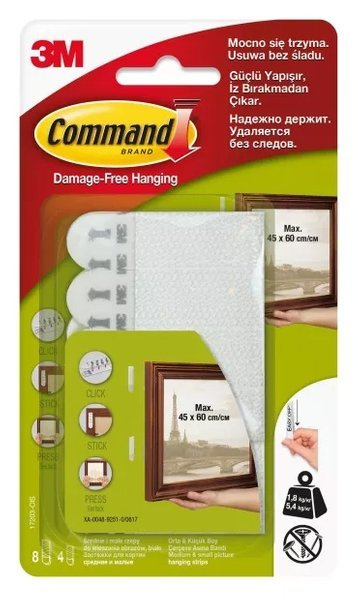 Rzepy do wieszania obrazów 8+4 sztuki do 5,4kg