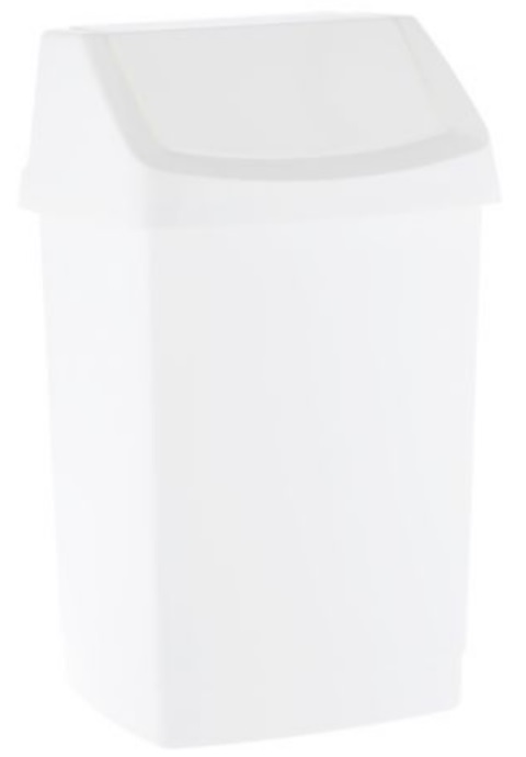 Merida pojemnik na odpady 50 l z uchylną pokrywą biały B8D