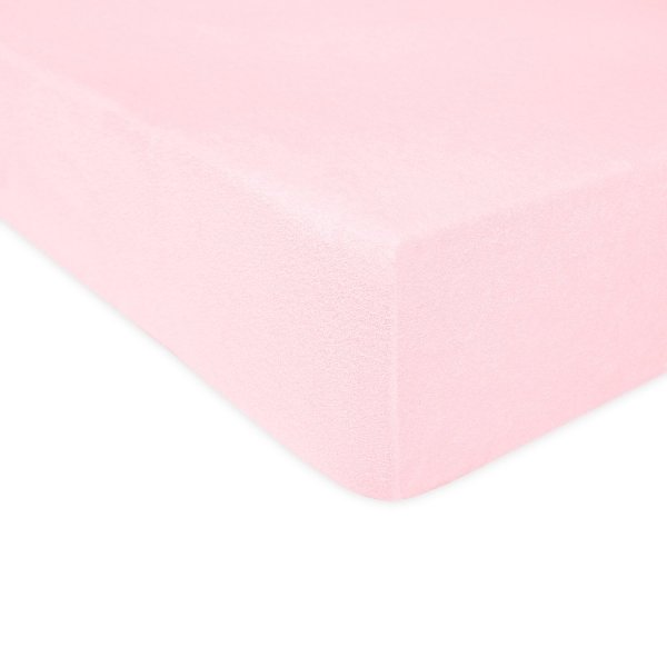 Grube Prześcieradło FROTTE 120x200 na gumkę wz. 006 pudrowy róż