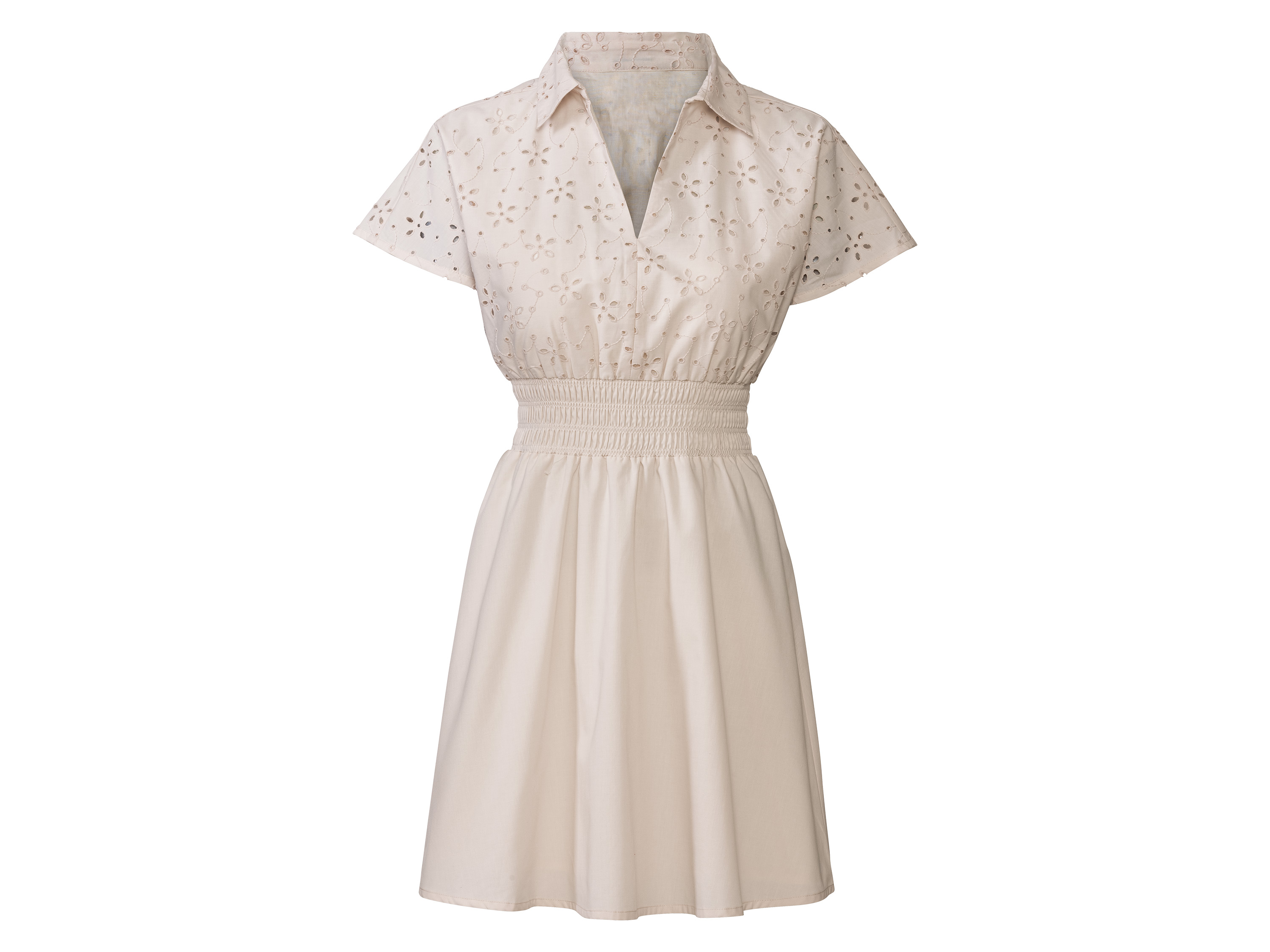 esmara Sukienka damska z haftem ażurowym Różowy, 38