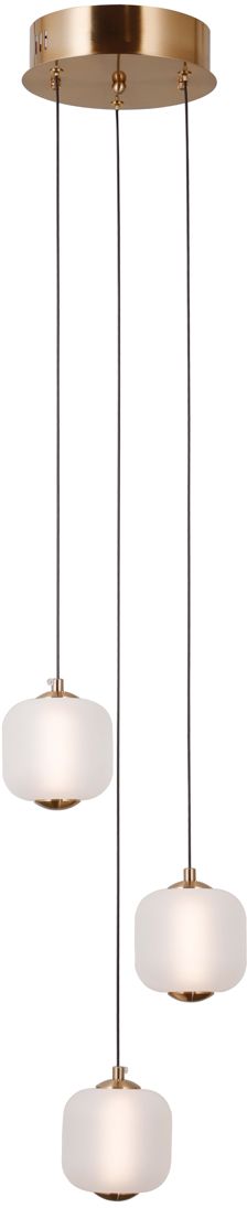 Darmowa Dostawa - Lampa wisząca 1x8 W złota-opal Italux Ganti PND343623HBROPAL