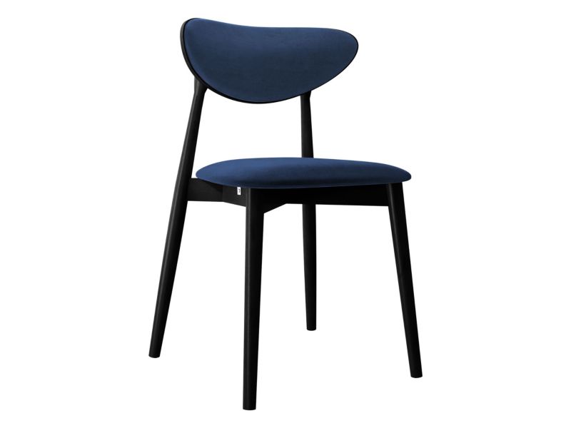 Krzesło MIRJAN 24 tapicerowane KT65/C czarny/granatowy aksamit 1 szt.