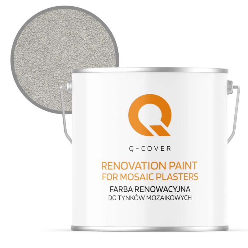 Farba Renowacyjna dla Tynku Mozaikowego Q-Cover Biały Sygnałowy RAL9003 5L