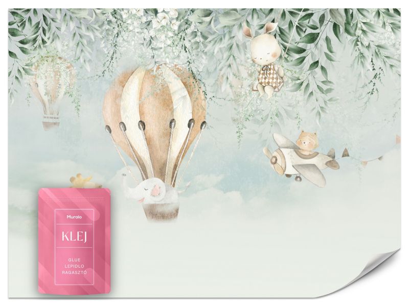 Fototapeta Muralo Zwierzątka W Chmurach Do Pokoju Dziecka 450x315 cm 1szt.