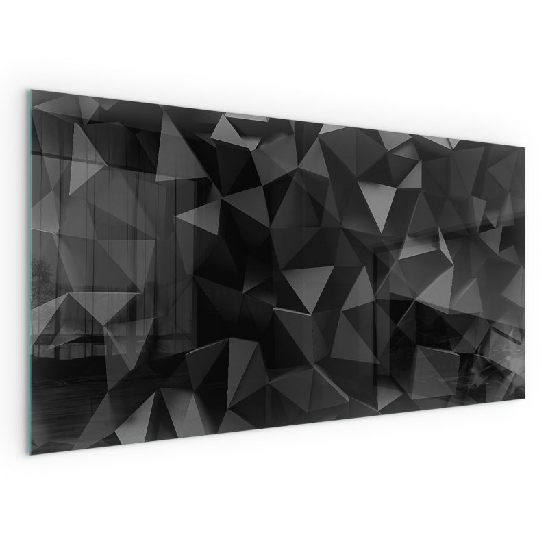Szkło Hartowane pod Kominek/Piec Wallfluent 120x60 cm Szyba Ochronna Prostokątna Trójwymiarowa geometeria 1 szt.