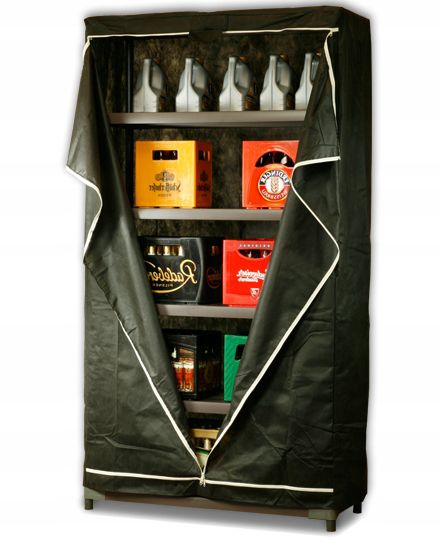 Pokrowiec na regał MODO24 jupiter tytan 138x150x46 cm czarny 1 szt.