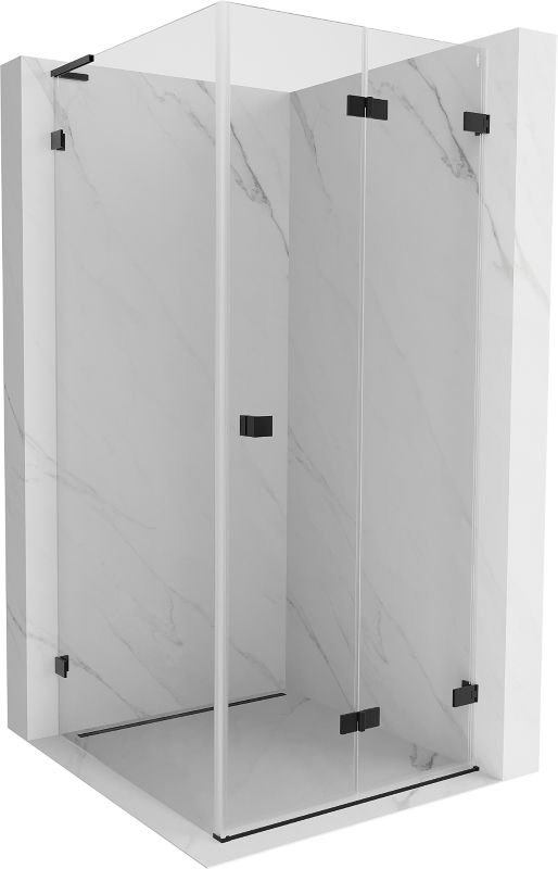 Kabina prysznicowa Mexen Lunar-F L czarna 90x90 cm 1 szt.