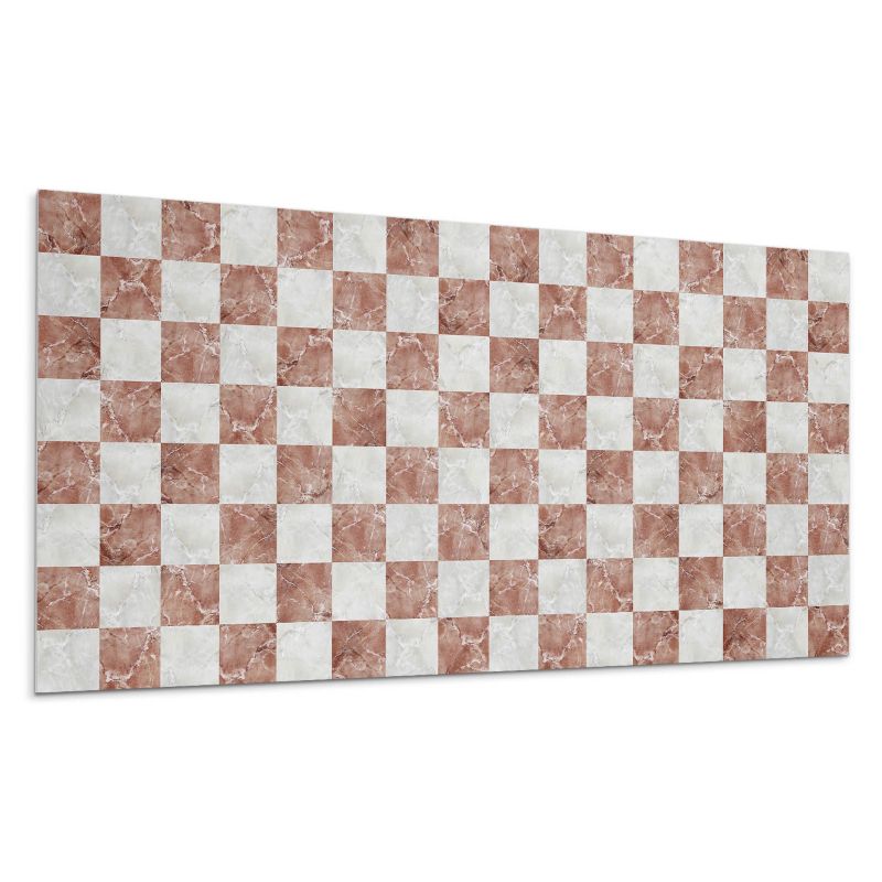 Kafelki samoprzylepne Wallfluent 40x20 cm Elegancka szachownica w marmurowym wydaniu 10 szt.