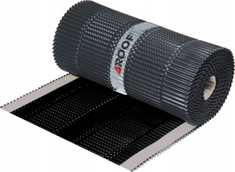 Taśma kalenicowa 4ROOF IZOVENT AL 300 mm 5 m x 2rolki -10mb antracyt 100% aluminium dach wentylacja 1kpl.