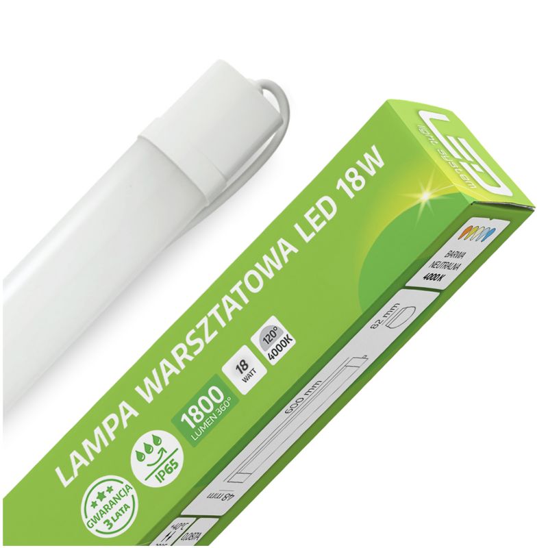 Oprawa warsztatowa LLs LED 18W 60cm barwa neutralna 5szt.