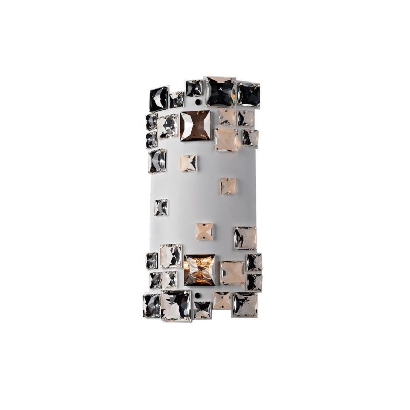 Kinkiet ścienny Italux Evan chromowany biały styl klasyczny 1 x G9 x 28W IP20 wym: 35,5 x 17 x 10 cm - 1 szt.