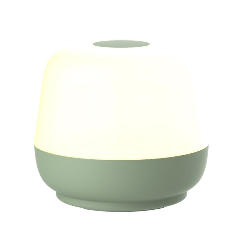 Lampka stołowa Polux Samba zielono-biała LED 1.2W 2700K 170lm akumulator IP44 wym: 8.2 x 9.1 x 9.1 cm tworzywo sztuczne - 1 szt.