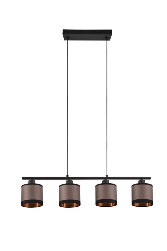 Lampa wisząca RL Davos 4333 czarno-szara-odcienie szarości szerokość 75 cm 4xE14 x 1 szt.
