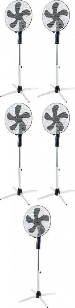 5x Wentylator stojący Blaupunkt ASF701, z wyświetlaczem, średnica 40cm, biało-czarny