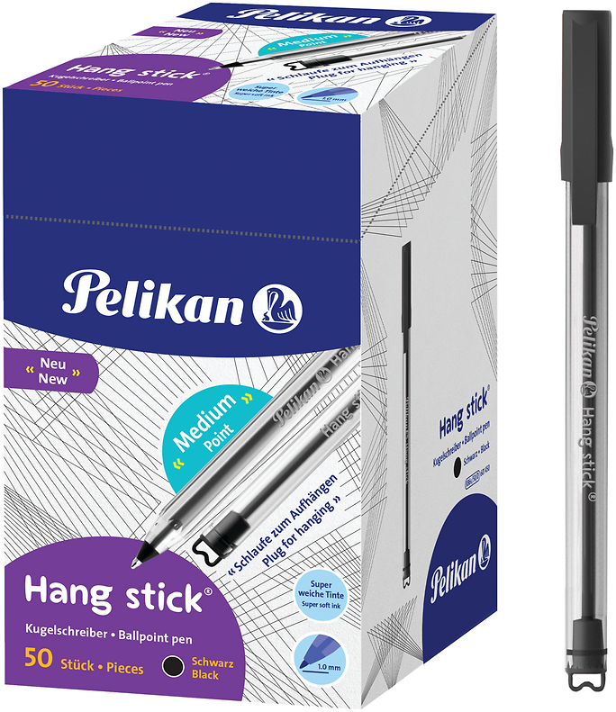 Długopis Pelikan Hang Stick 50szt czarny