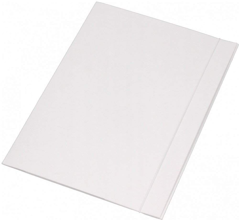 Teczka tekturowa z gumką Barbara, A4, 250g, biały