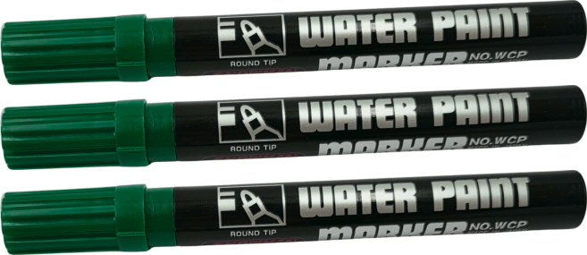 3x Pisak wodny Snowman Water Paint, okrągła, 1.5-3.0mm, zielony