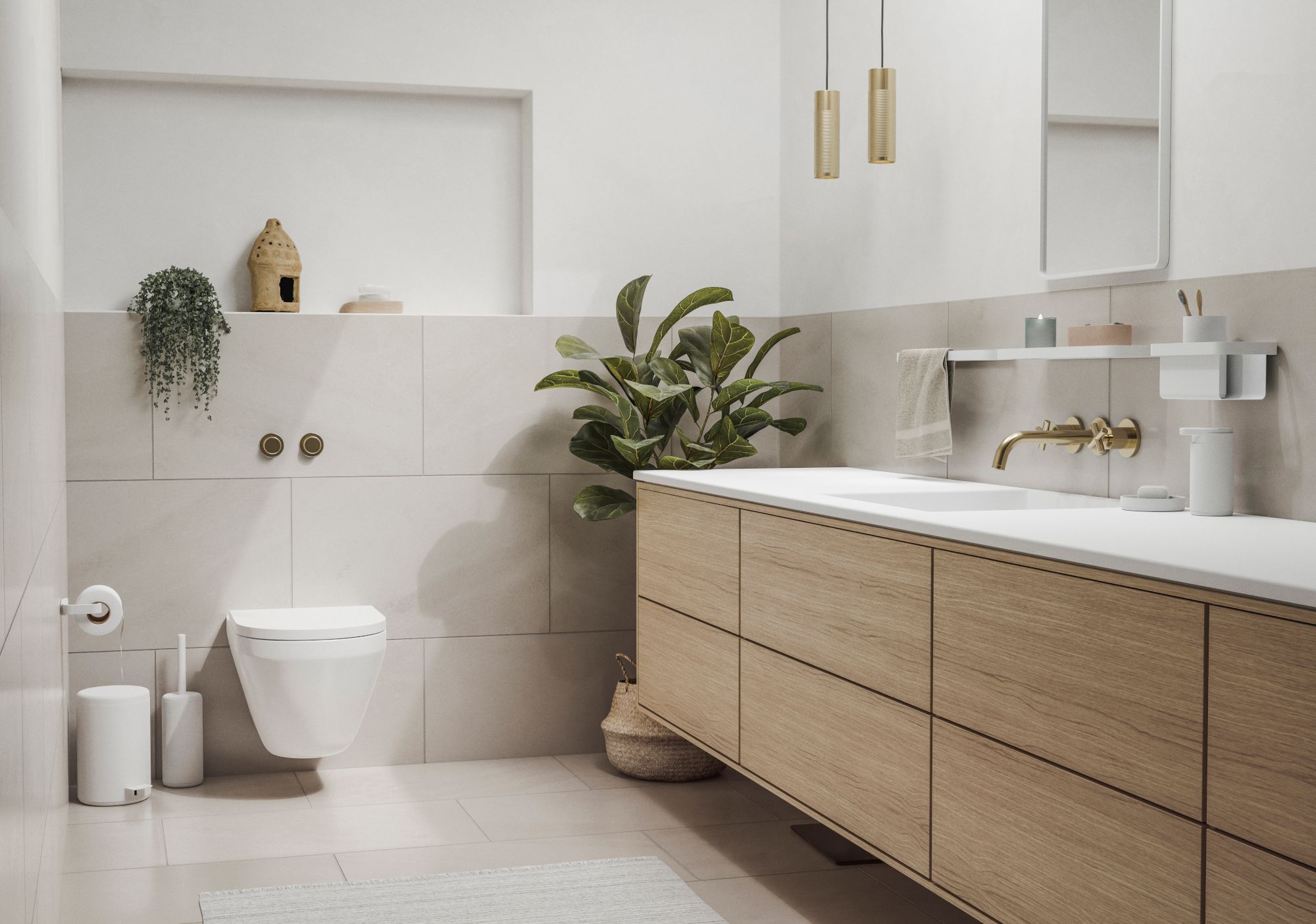 Zone Denmark Rim szczotka toaletowa stojąca biała 14480 - Wysyłka w 24h