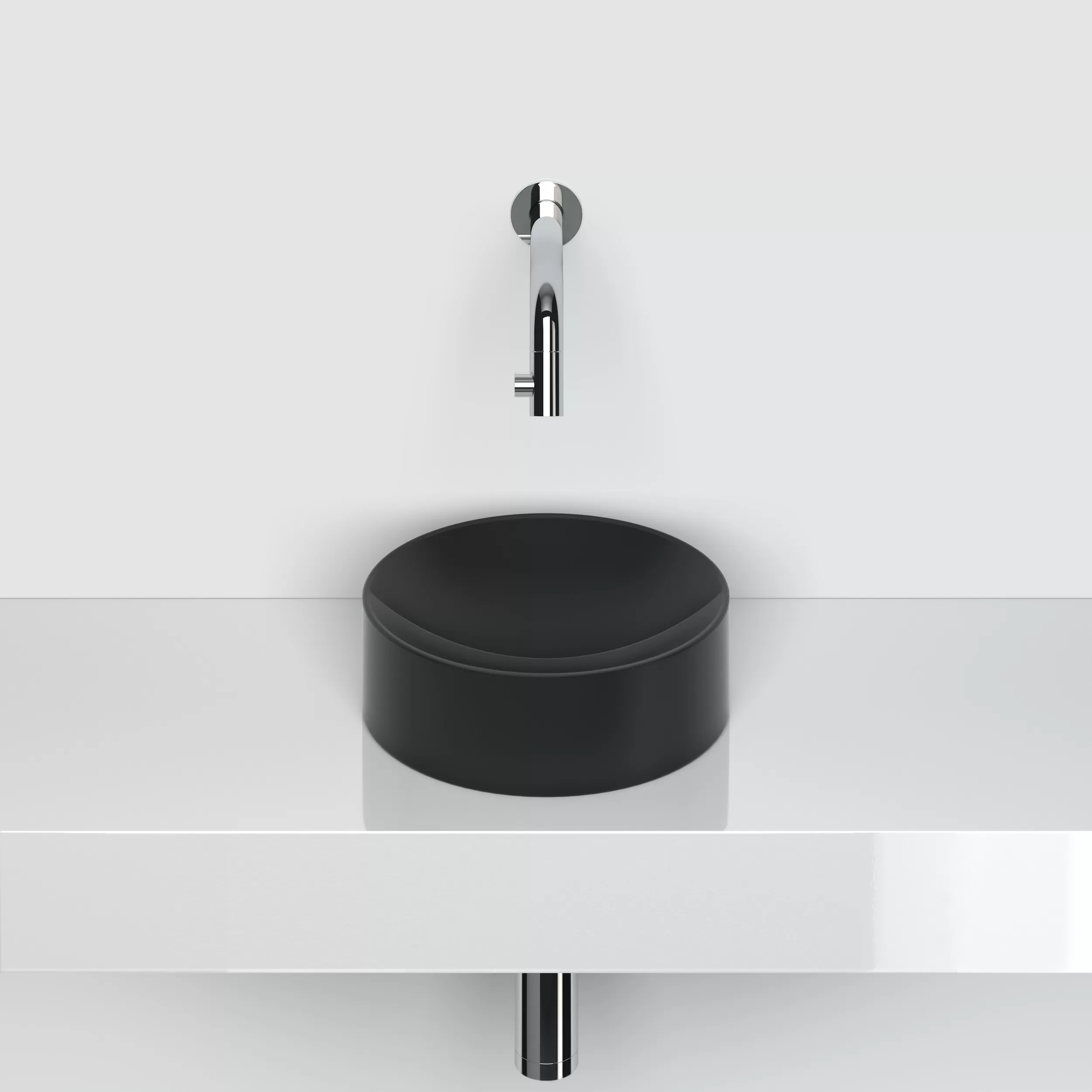 Clou Vale umywalka 22x22 cm okrągła nablatowa czarna CL/03.30164