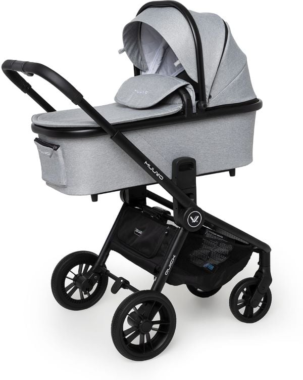 Muuvo Quick uniwersalny wózek głęboko-spacerowy z akcesoriami - NOWOŚĆ 2023-Rocky Grey