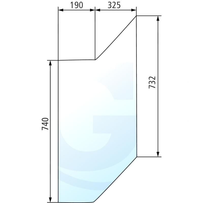 Szyba narożnikowa prawa FIAT F 5154093