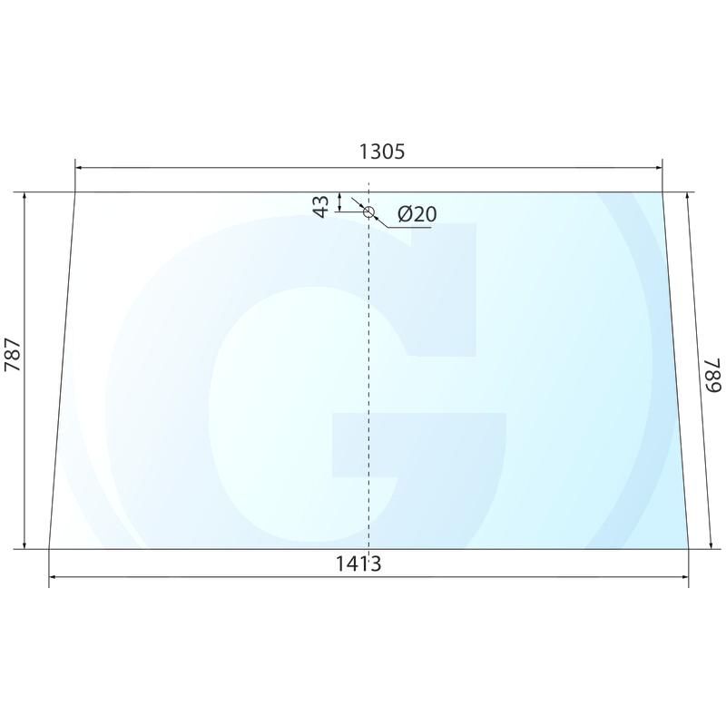 Szyba przednia i tylna Fendt Favorit 600 385500350050