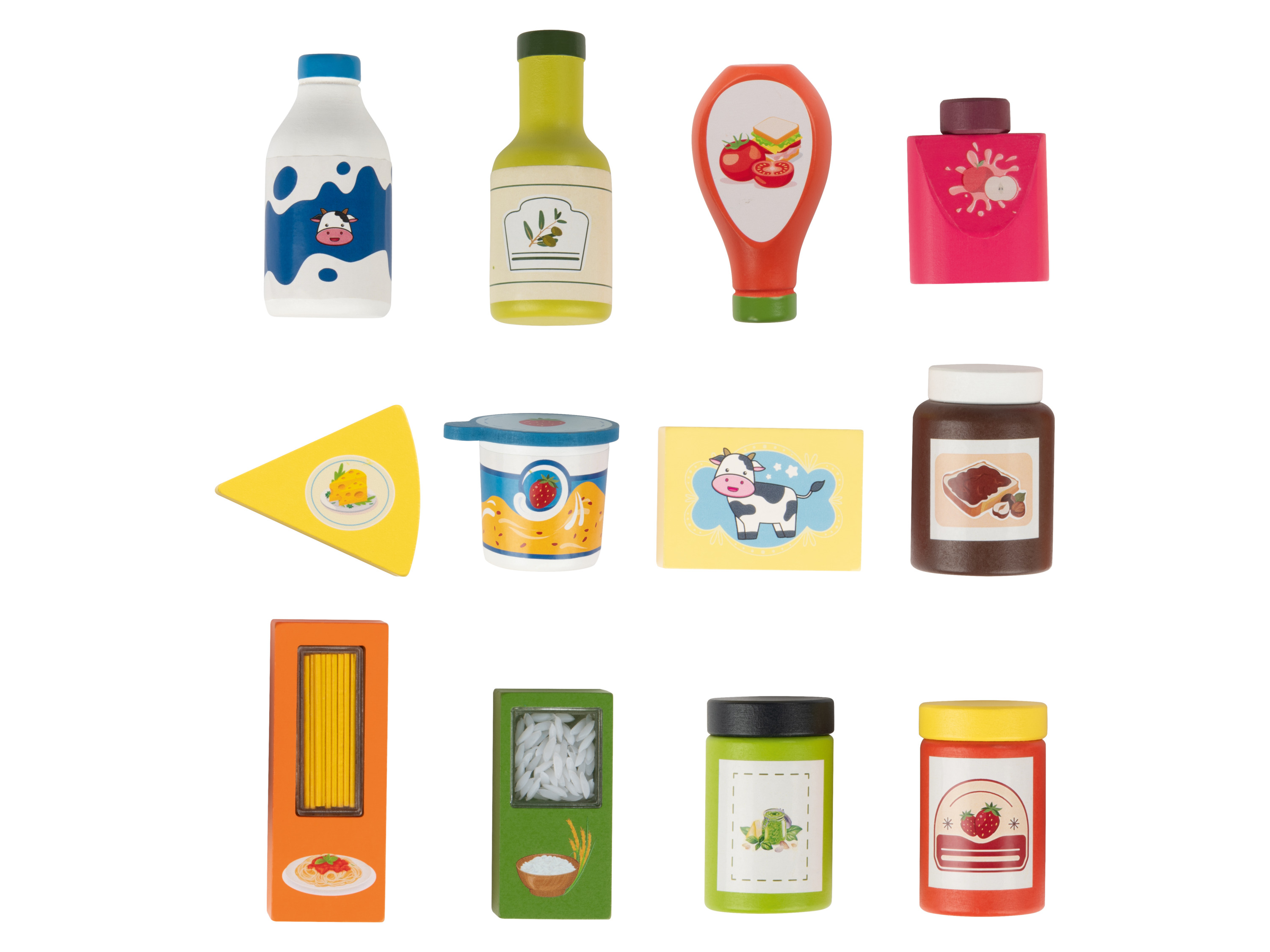 lupilu Zestaw drewnianych produktów spożywczych XXL Zestaw śniadaniowy