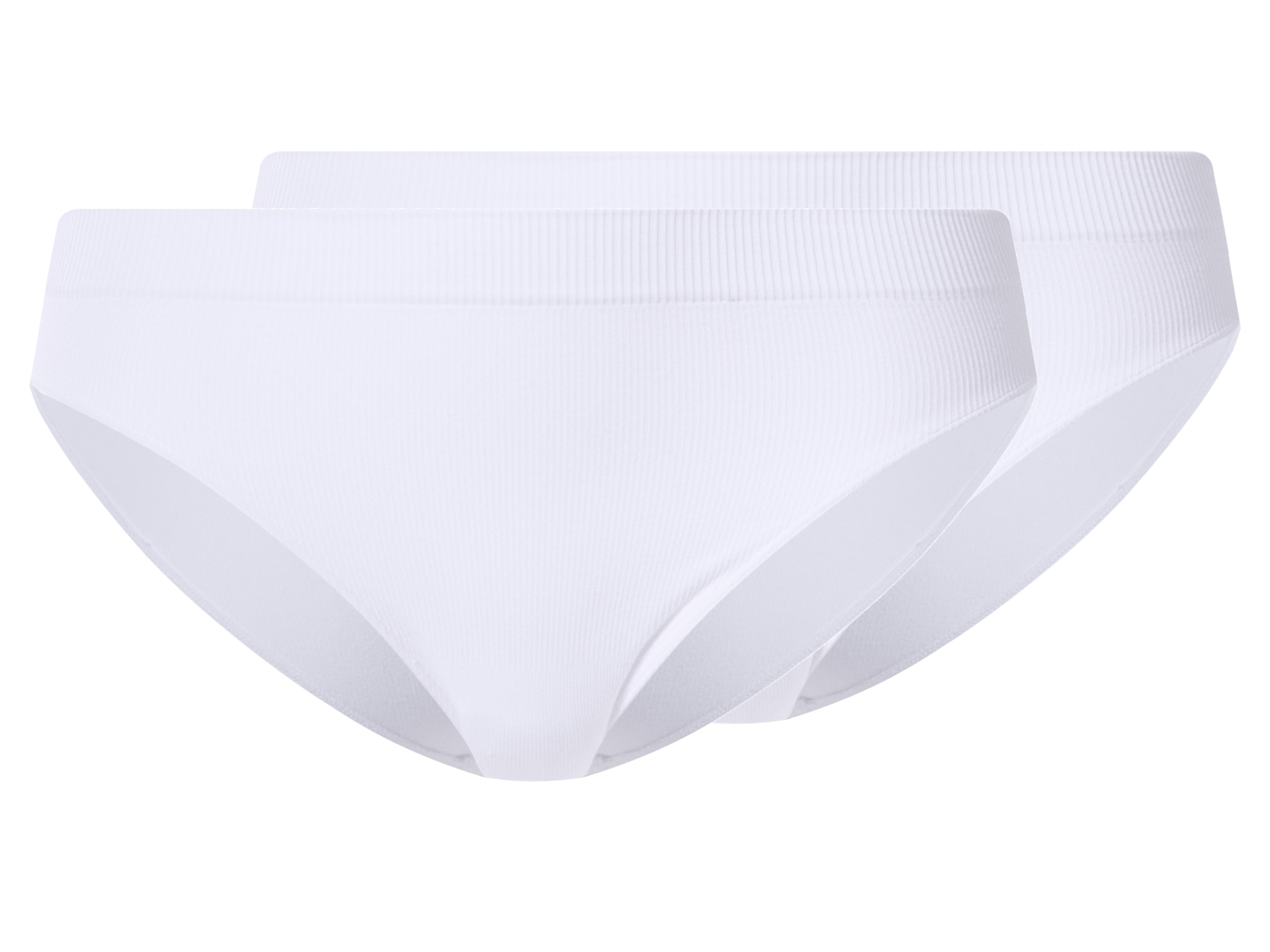 esmara Majtki figi damskie prążkowane, 2 pary Biały, S 36/38