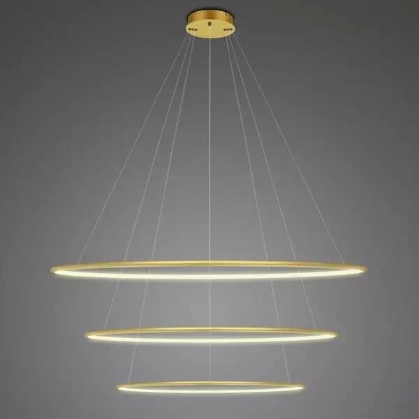 Darmowa Dostawa - Lampa wisząca 3x W złota Altavola Design Ledowe Okręgi LA075P120in4kgold