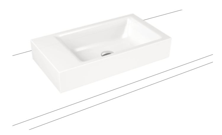 Darmowa Dostawa - Umywalka 55x30 cm prostokątna nablatowa biała Kaldewei Puro 906906013001