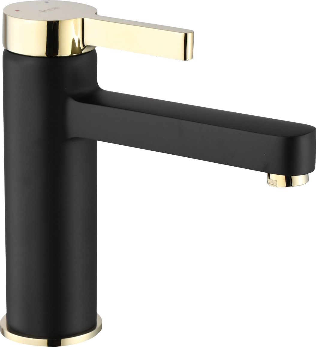 Darmowa Dostawa - Bateria umywalkowa stojąca czarna-złota Rea Polo REAB9977