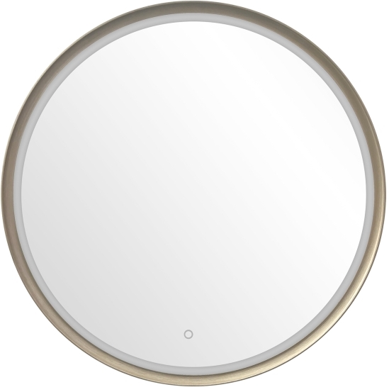 Darmowa Dostawa - Lustro 80x80 cm okrągłe z oświetleniem złoty Zuma Line 3177A