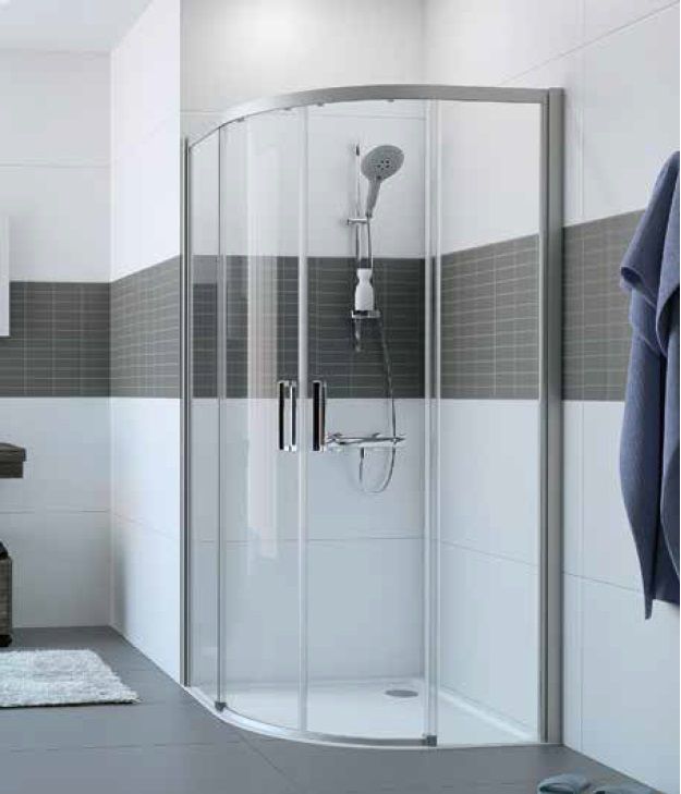 Darmowa Dostawa - Kabina prysznicowa 90x90 cm srebrny mat/szkło przezroczyste Huppe Classics 2 1/4 koła C25502087322