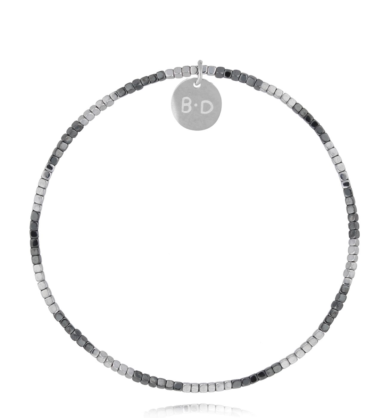 Bransoletka stalowa z hematytami Nano - By Dziubeka