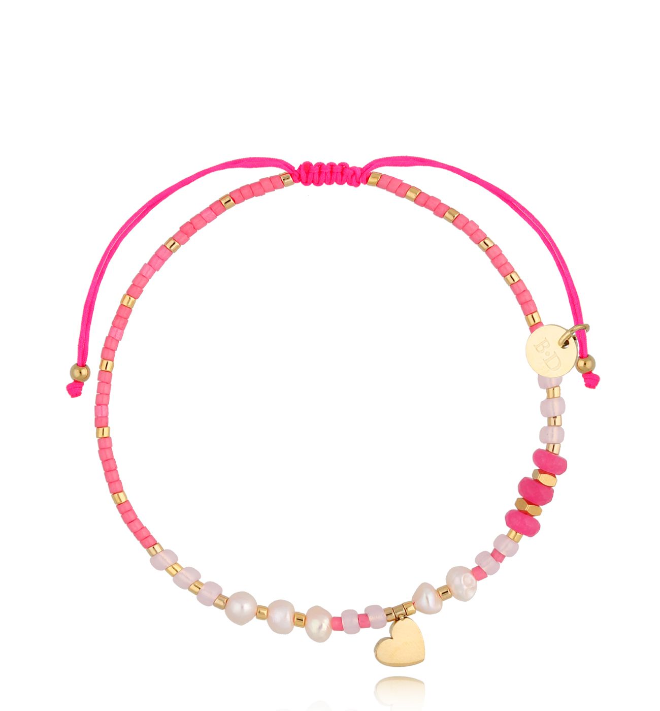 Bransoletka z perełkami fuksjowa Hottest BSC1380