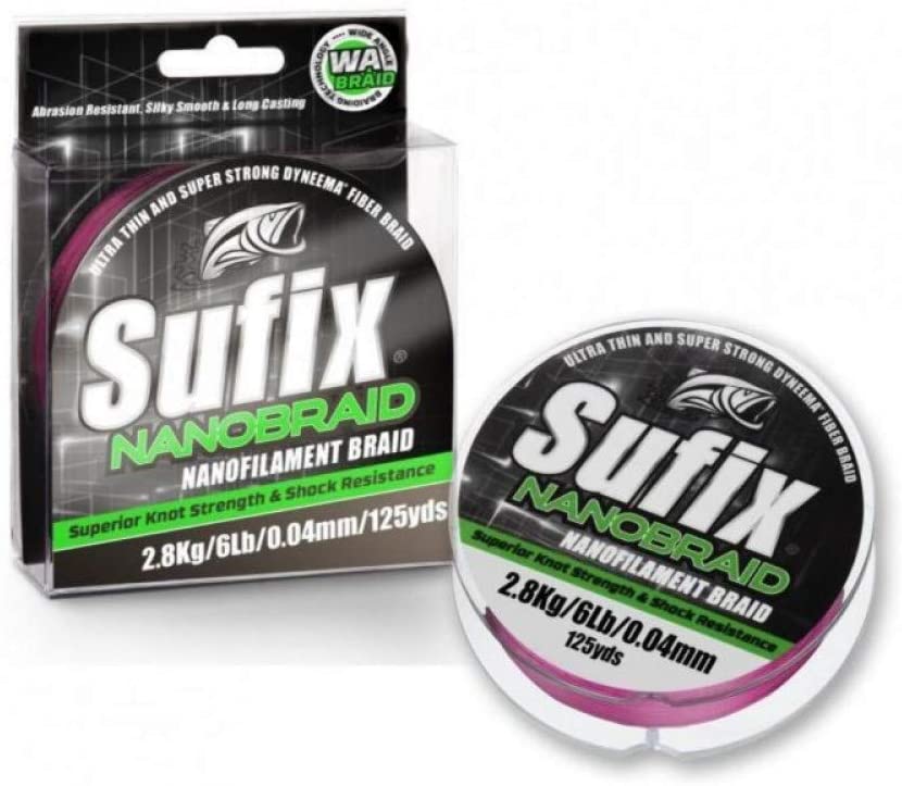 Sufix Plecionka Nanobraid Pink Różowa 0,08mm 100m