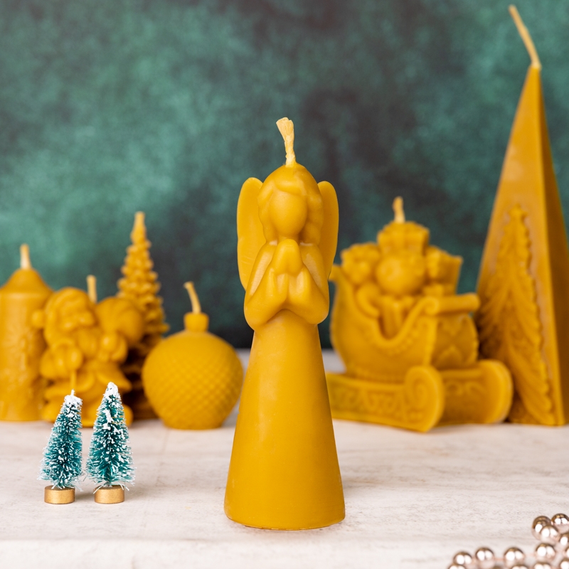 Świece zimowe Anioł - Pasieka z Pasją Hawran