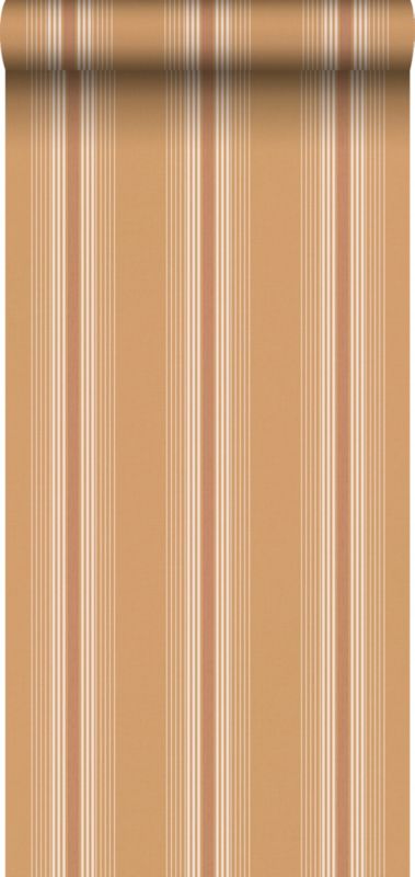 Tapeta Sanders & Sanders paski pomarańczowymIterakota 53 cm x 10 m - 1 rol.