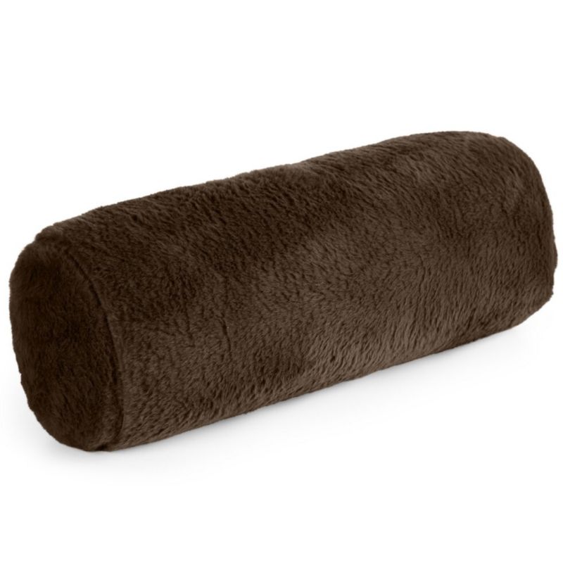 Wałek Futrzany Nina Eurofirany Brązowy 15X45 Cm Poduszka Dekoracyjna Ozdobna 1 Szt.
