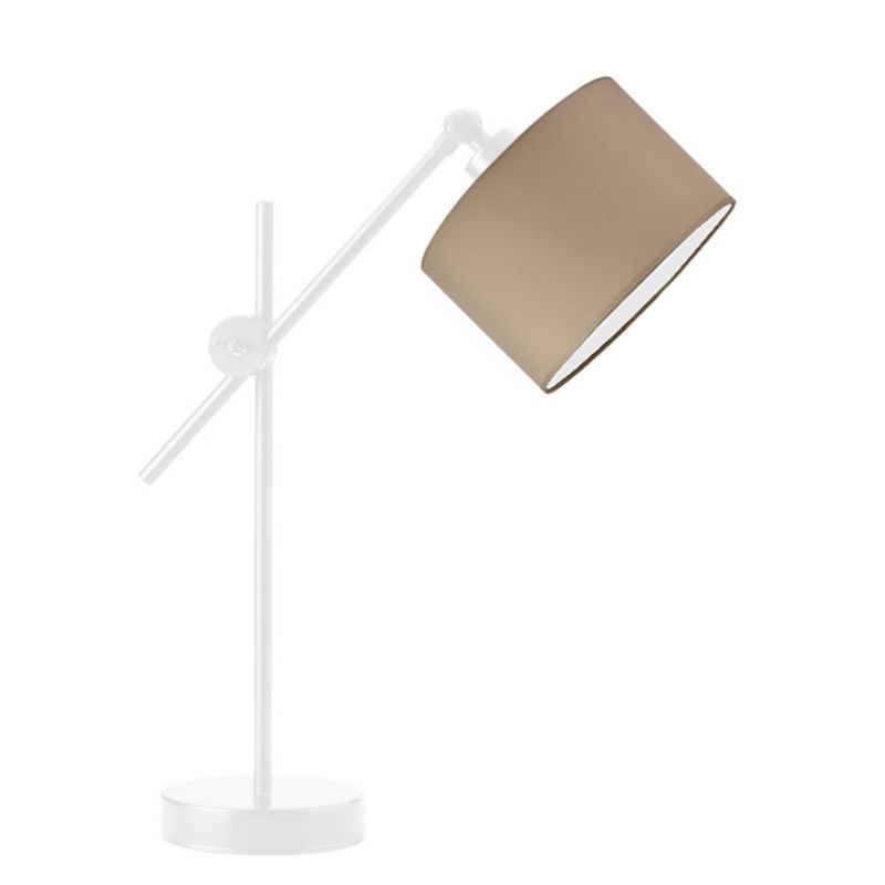 Lampka Nocna Volta Light Factory Modern Abażur Biały/Cappuccino Walec 1xE27 1szt.